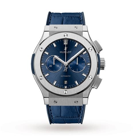 hublot chronograph titanium blue|hublot geneve chronograph.